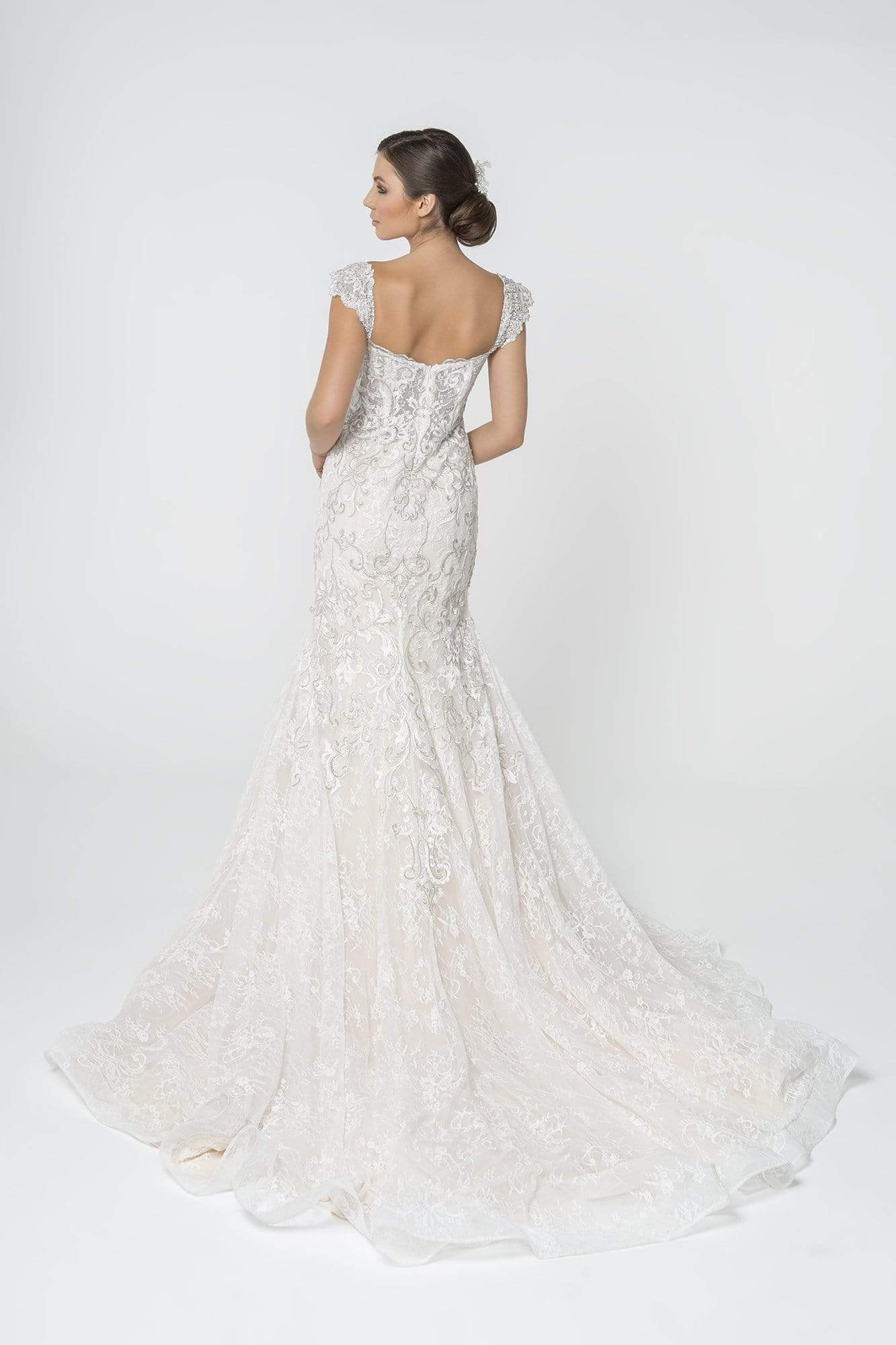 Elizabeth K - GL2822 Jewel Embroidered Sweetheart Trumpet Gown Wedding Dresses