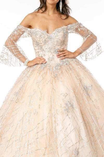 Elizabeth K - GL2911 Glitter Off-Shoulder Ballgown Quinceanera Dresses