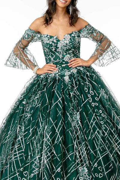 Elizabeth K - GL2911 Glitter Off-Shoulder Ballgown Quinceanera Dresses