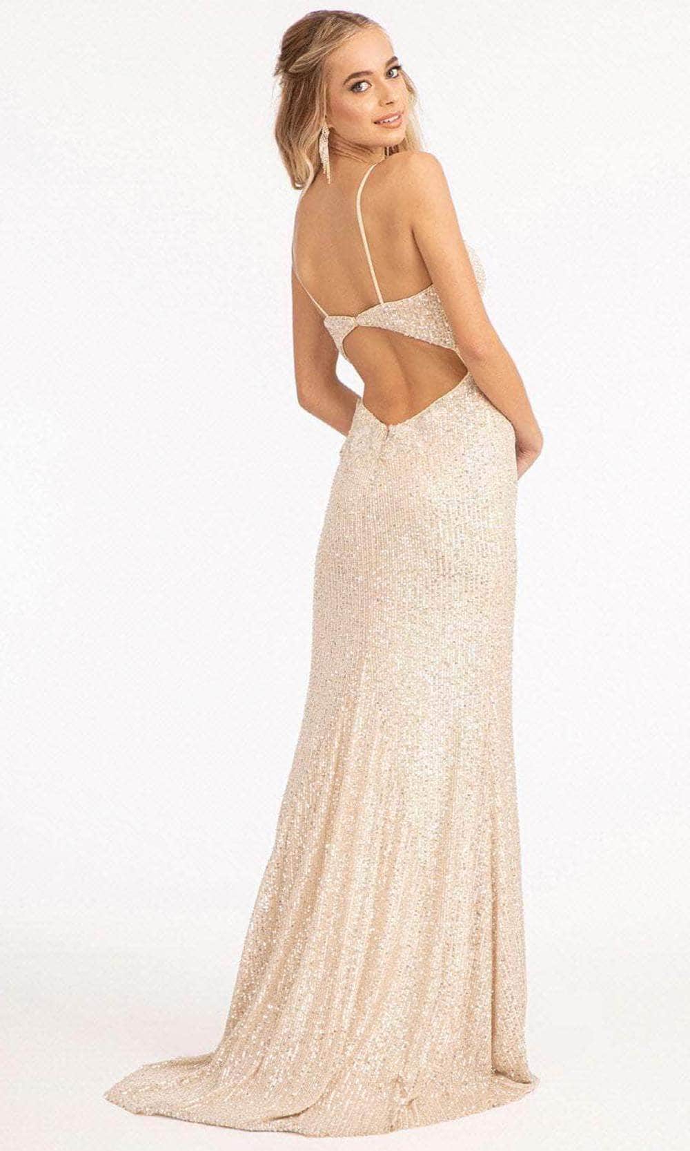 Elizabeth K GL3023 - Sequined Cutout Evening Gown Special Occasion Dress