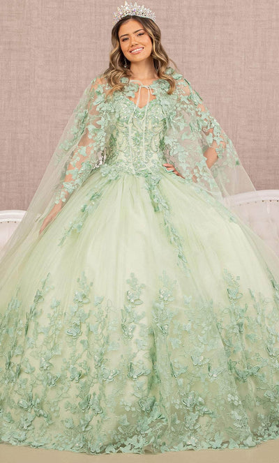 Elizabeth K GL3104 - Jewel Mesh Quinceanera Ballgown Special Occasion Dress XS / Sage