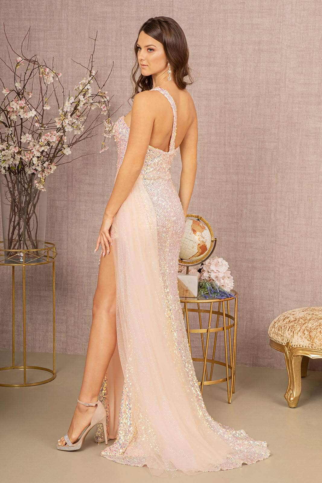 Elizabeth K GL3133 - Embellished Asymmetrical Prom Dress Special Occasion Dress