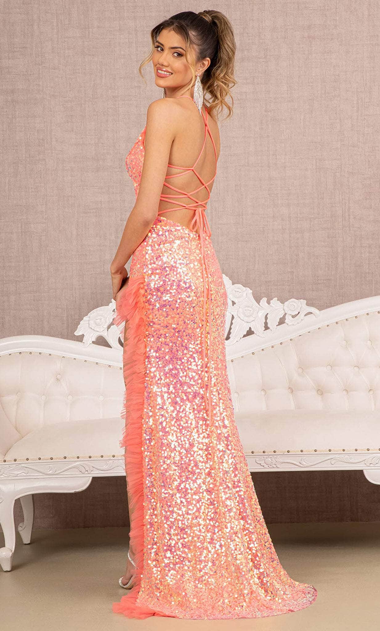 Elizabeth K GL3143 - Sequin Embellished Sleeveless Prom Dress Special Occasion Dress