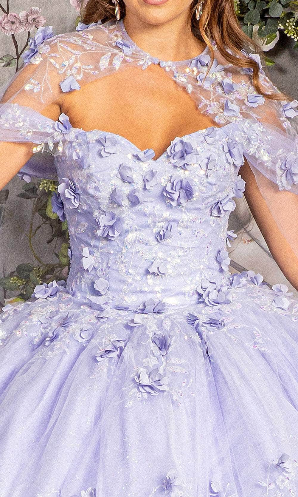 Elizabeth K GL3179 - Sequin Floral Ballgown Ball Gowns