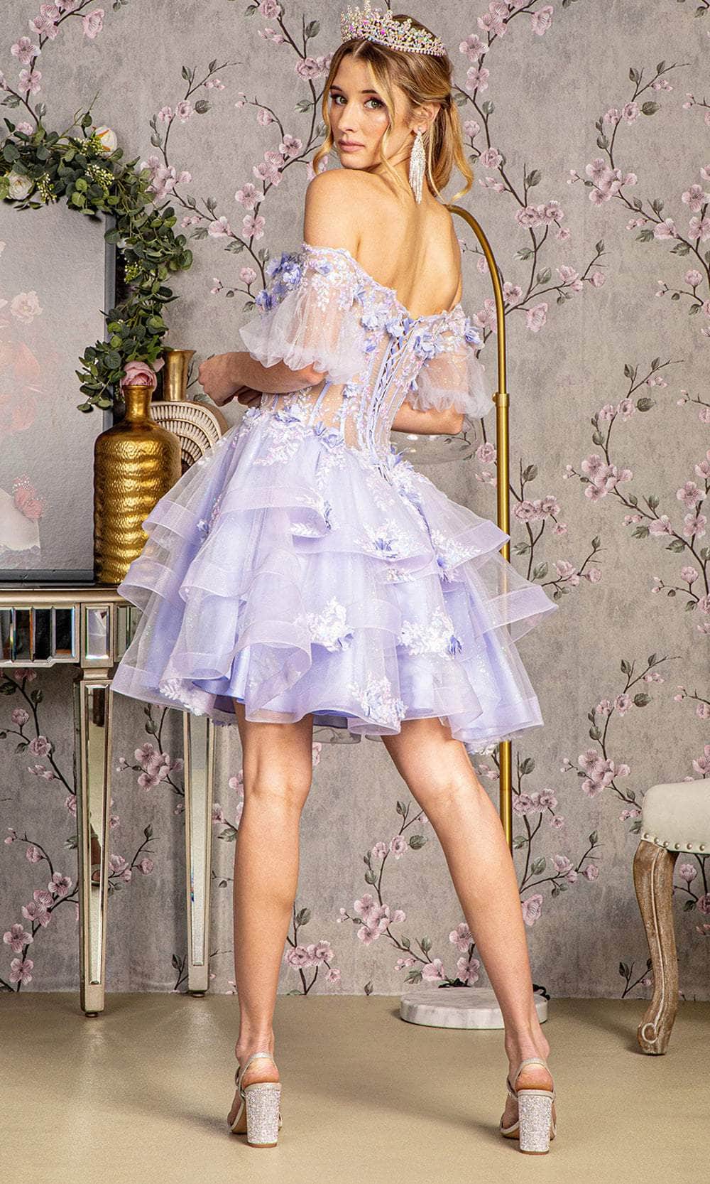 Elizabeth K GL3180 - Short/Long Mesh A-Line Dress