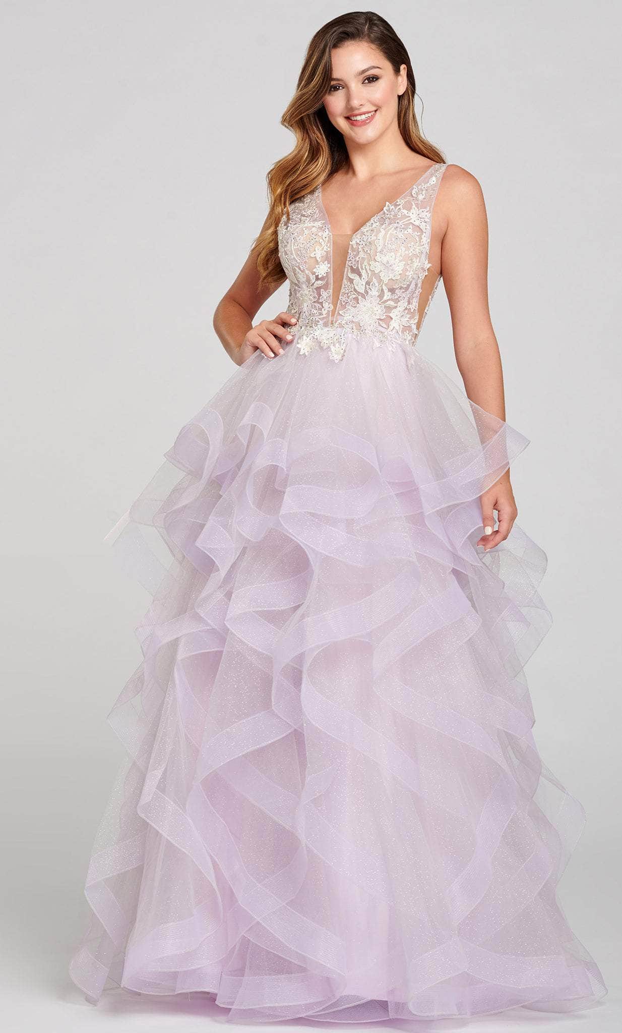 Ellie Wilde EW121064 - Sleeveless Ruffle Gown
