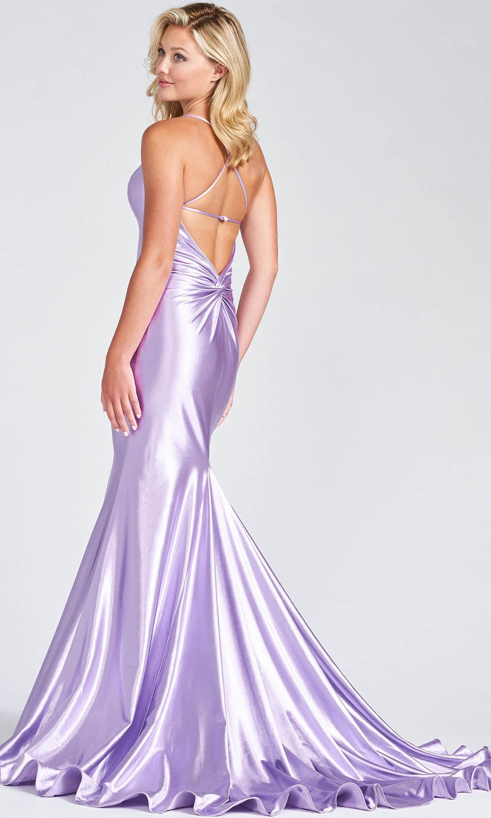 Ellie Wilde EW122063 - Satin Mermaid Prom Gown Special Occasion Dress
