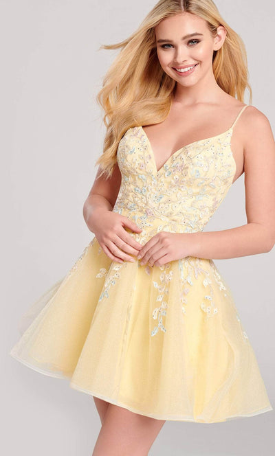 Ellie Wilde EW22057S - Lace-Applique Dress