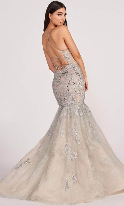 Ellie Wilde EW34064 - Beaded Lace Mermaid Prom Dress Prom Dresses