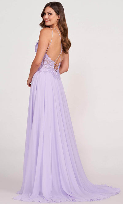 Ellie Wilde EW34078 - Sleeveless High A Slit A-Line Prom Dress Prom Dresses