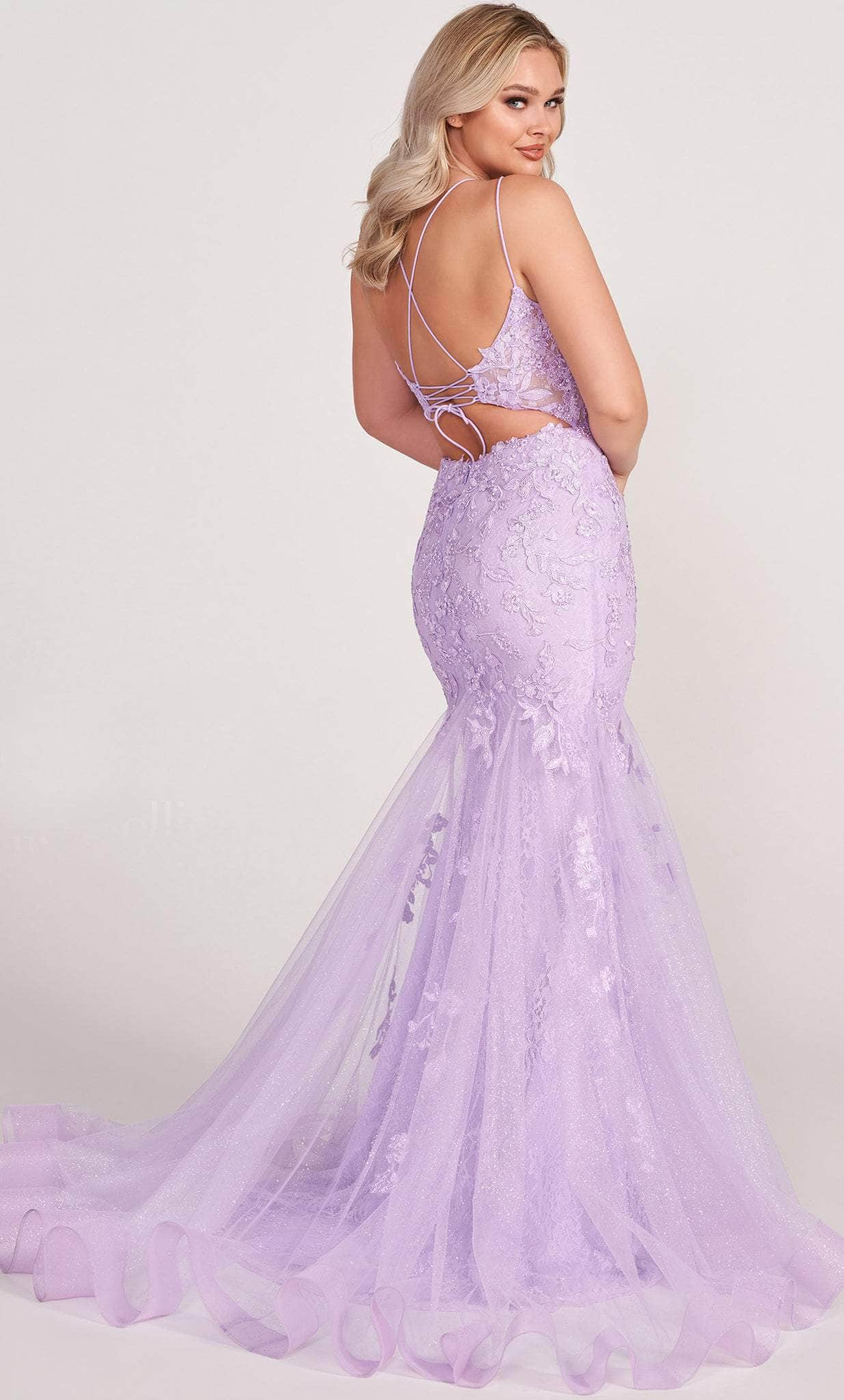 Ellie Wilde EW34080 - Embroidered Lace Tulle Mermaid Gown Prom Dresses