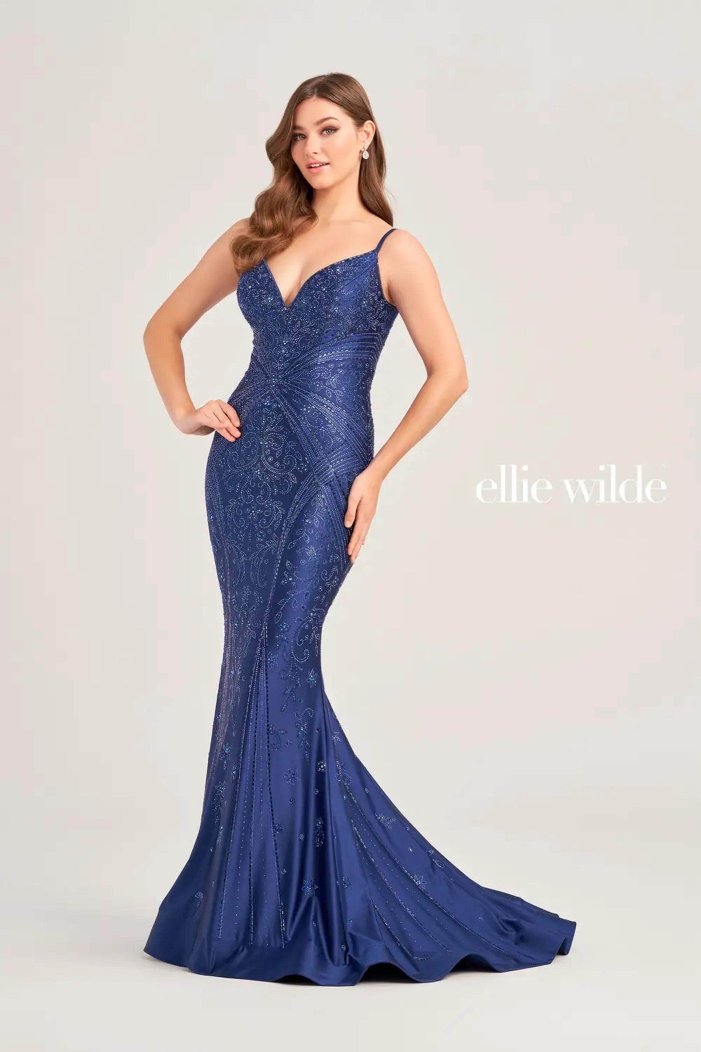 Ellie Wilde EW35002 - Fitted Embellished Evening Dress