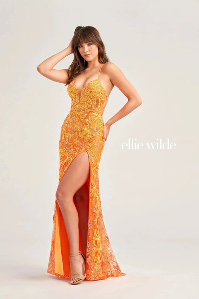 Ellie Wilde EW35060 - Sleeveless Sequin Evening Dress