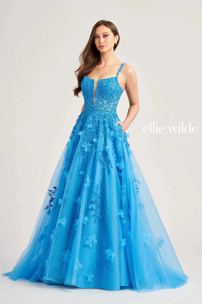 Ellie Wilde EW35081 - Corset Embroidered Gown