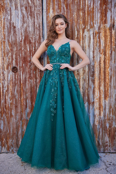 Ellie Wilde EW35113 - Open Back Lace Applique Gown