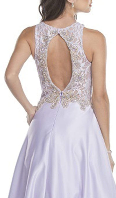 Embellished Halter Neck Evening Ballgown Dress