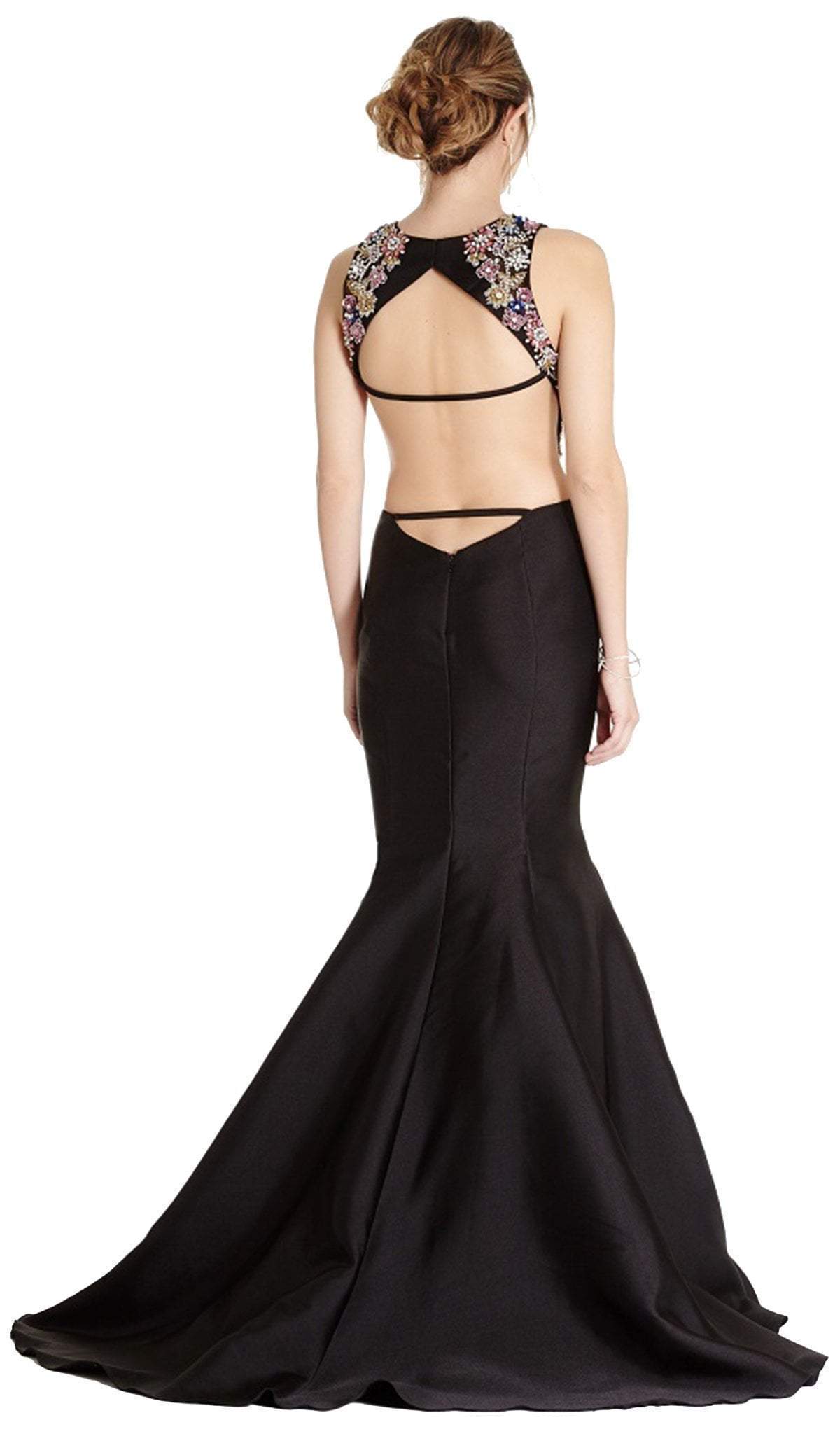 Embellished Jewel Neck Mermaid Evening Dress Evening Dresses