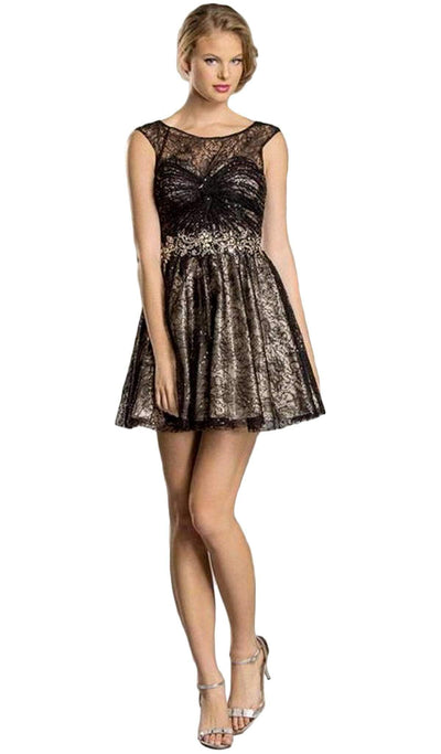 Embellished Lace A-line Homecoming Dress Dress XXS / Black