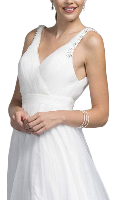 Embellished Ruched A-line Prom Dress Dress