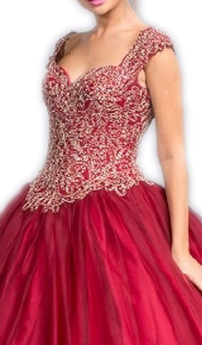 Embellished Sweetheart Evening Ballgown Dress