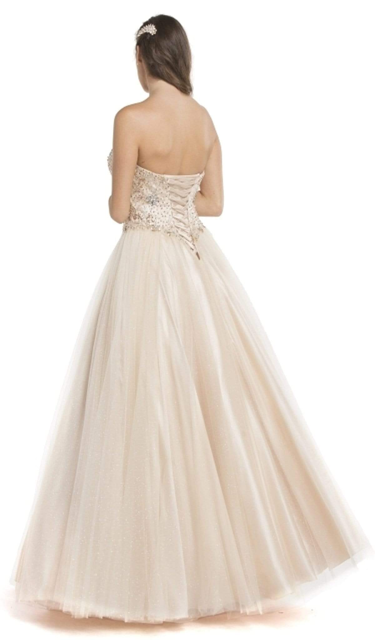 Embellished Sweetheart Neckline Evening Gown Ball Gowns