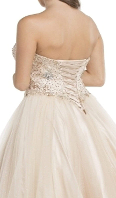 Embellished Sweetheart Neckline Evening Gown Ball Gowns