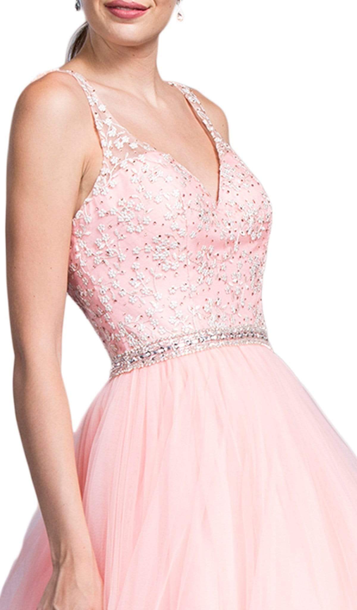 Embellished V-neckline A-line Prom Dress Dress