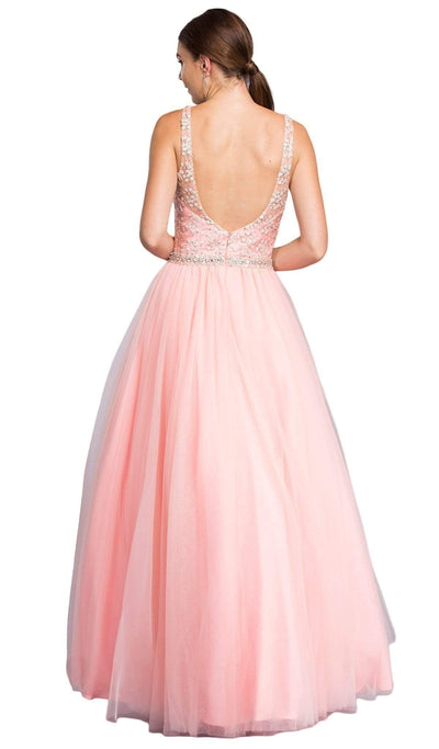 Embellished V-neckline A-line Prom Dress Dress