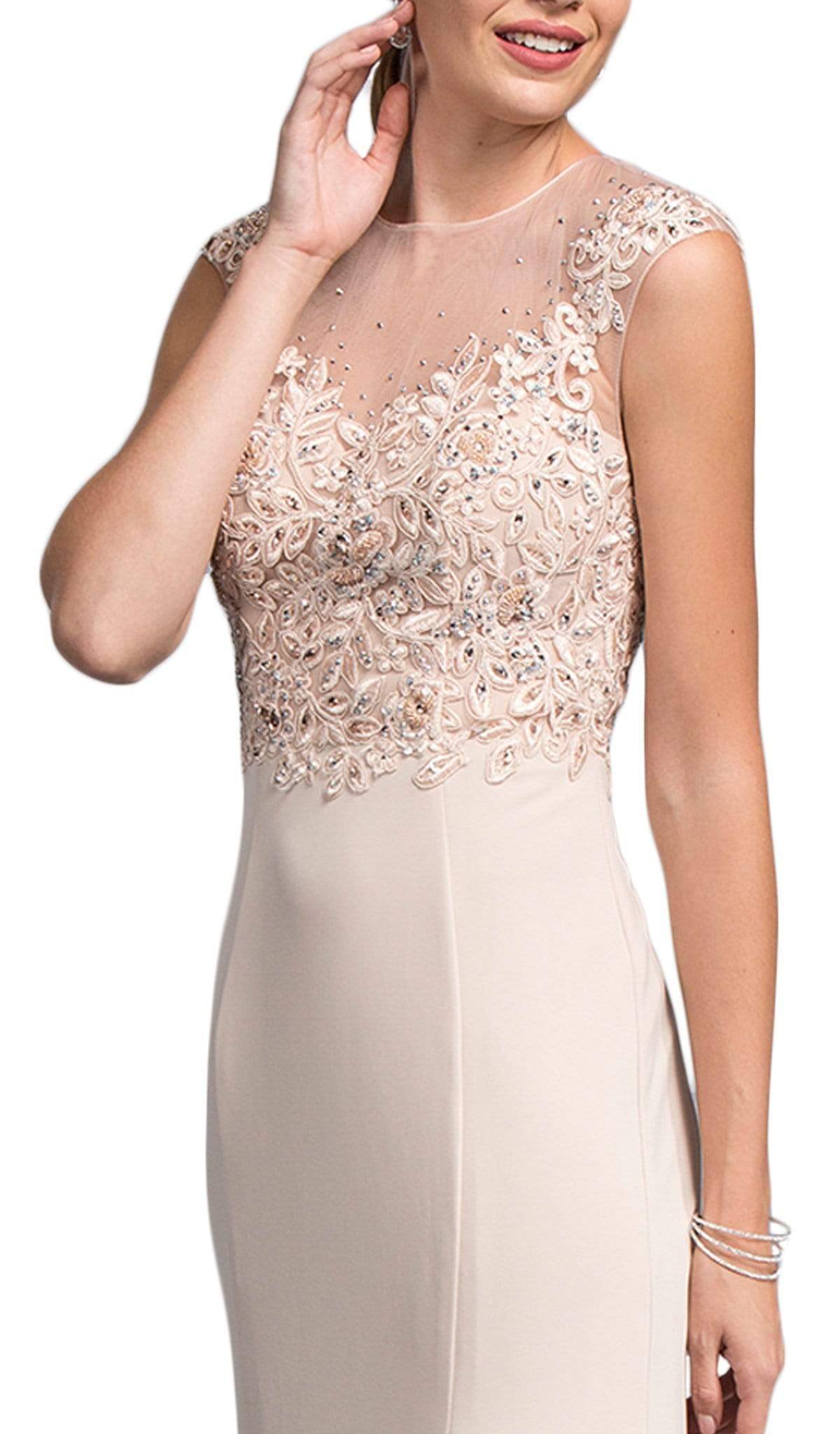 Embroidered Sheath Mother of Bride Dress Dress