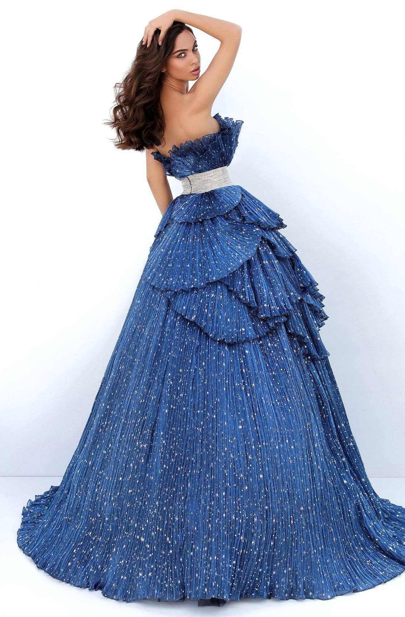 Tarik Ediz - 93830 Straight Across Empire Ballgown Ball Gowns