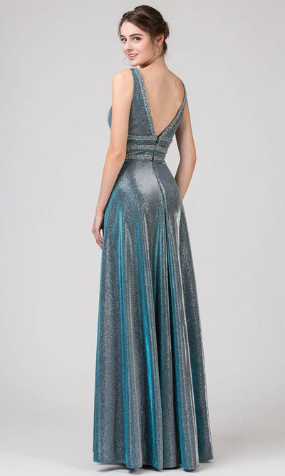 Eureka Fashion 8606 - Beaded Trim A-Line Prom Gown Prom Dresses