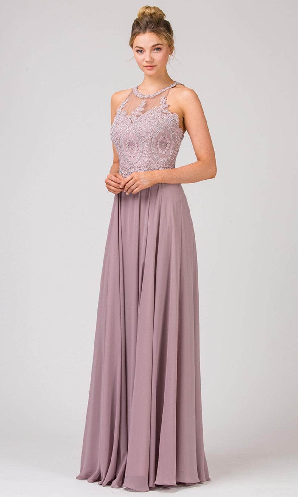 Eureka Fashion 9106 - Sleeveless A-Line Dress Prom Dresses XS / Mocha