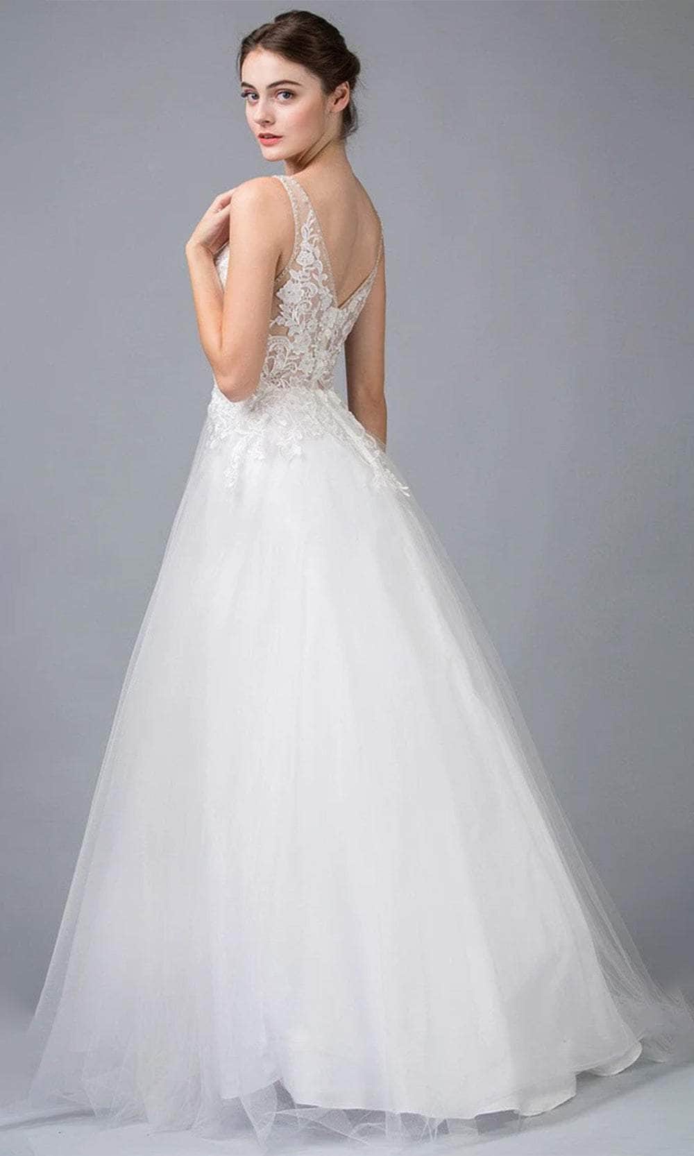 Eureka Fashion 9110 - Sleeveless Embroidered Gown Wedding Dresses