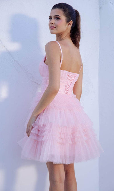 Eureka Fashion 9228 - Scoop Tiered Skirt Cocktail Dress Prom Dresses