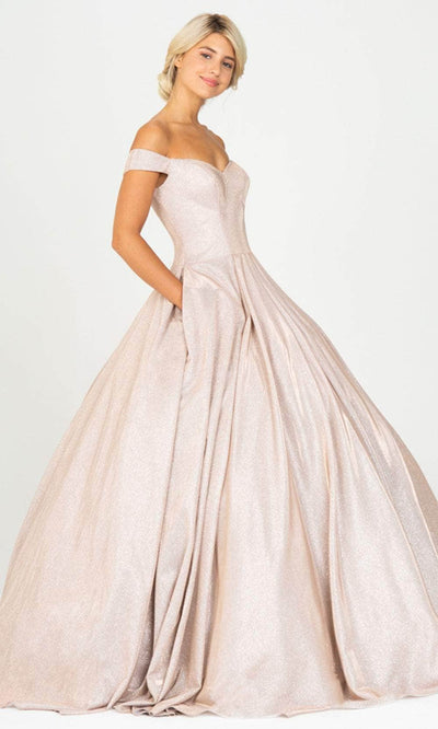 Eureka Fashion 9677 - Glitter Sweetheart Neck BallgownBall Gowns XS / Rose Gold