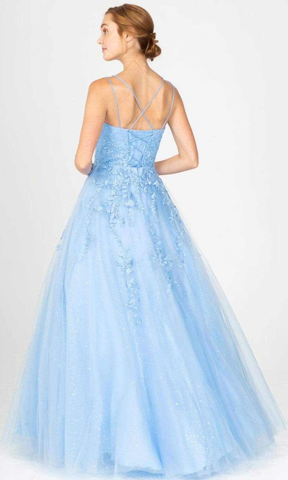 Eureka Fashion - 9757 Lace Embroidered A-Line Dress Prom Dresses
