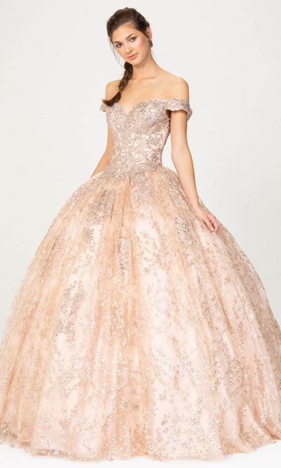 Eureka Fashion 9909 - Sweetheart Neck Off-Shoulder BallgownBall Gowns XS / Rose Gold