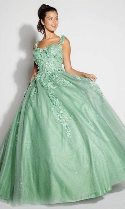 Eureka Fashion EK1004 - Sweetheart Neck 3D Embellished Ballgown Ball Gowns