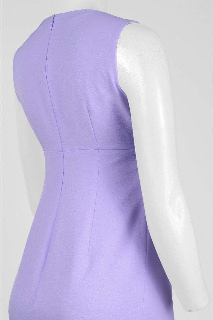 Evan Picone - 10642674 Sleeveless Crepe Sheath Dress in Purple
