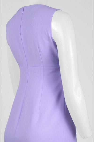 Evan Picone - 10642674 Sleeveless Crepe Sheath Dress in Purple