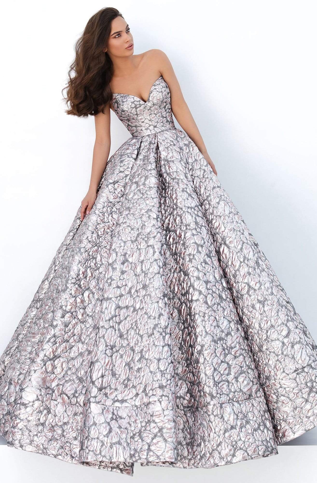 Tarik Ediz - 93878 Strapless Plunging V-Neck Ballgown Ball Gowns