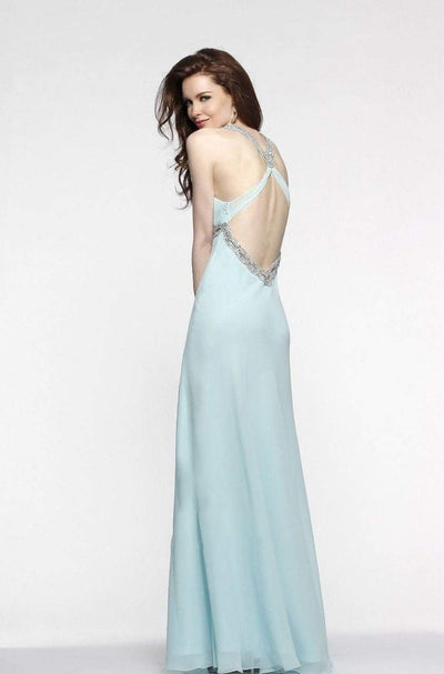 Faviana - 6120 Beaded Halter Evening Dress with Open Back Special Occasion Dress