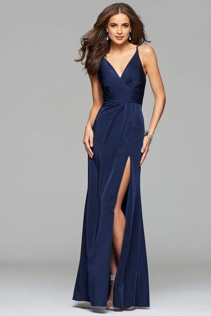 Faviana 7755 - Long Column Dress 6 / Sage Green Faviana 7755 - Long Column Dress 6 / Sage Green