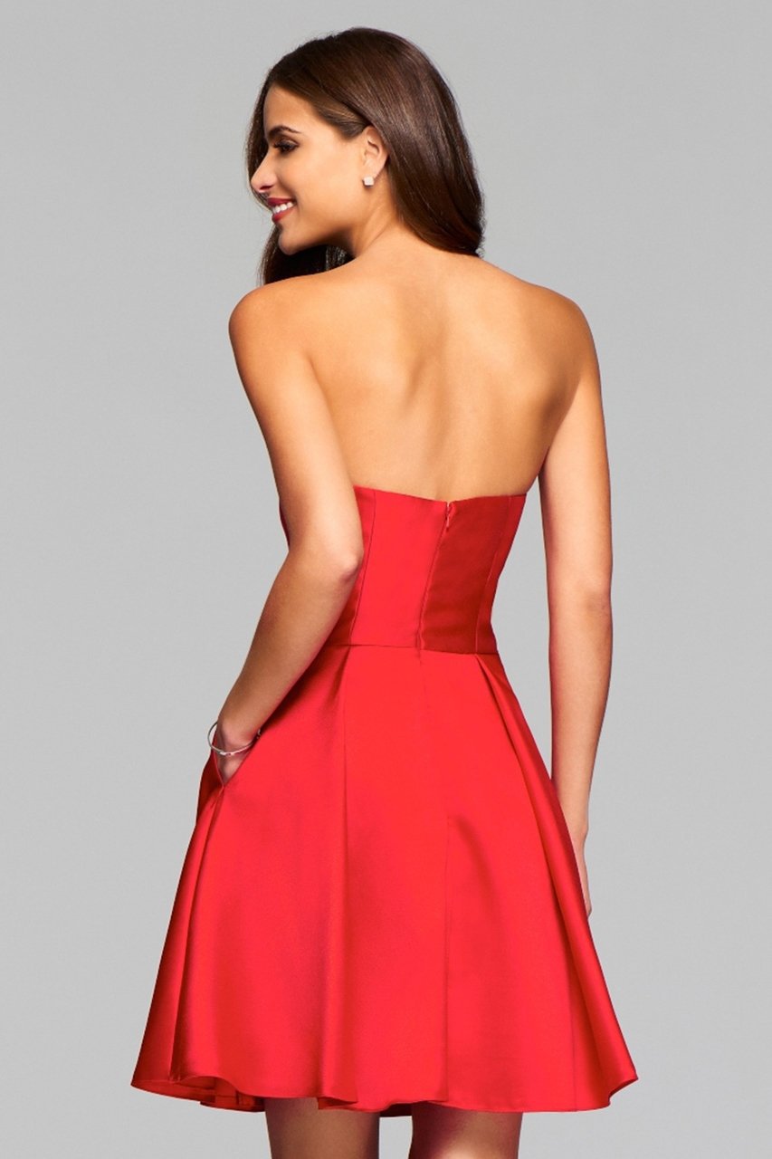 Faviana - 7860 Short Sweetheart Cocktail Dress with  Overskirt Special Occasion Dress