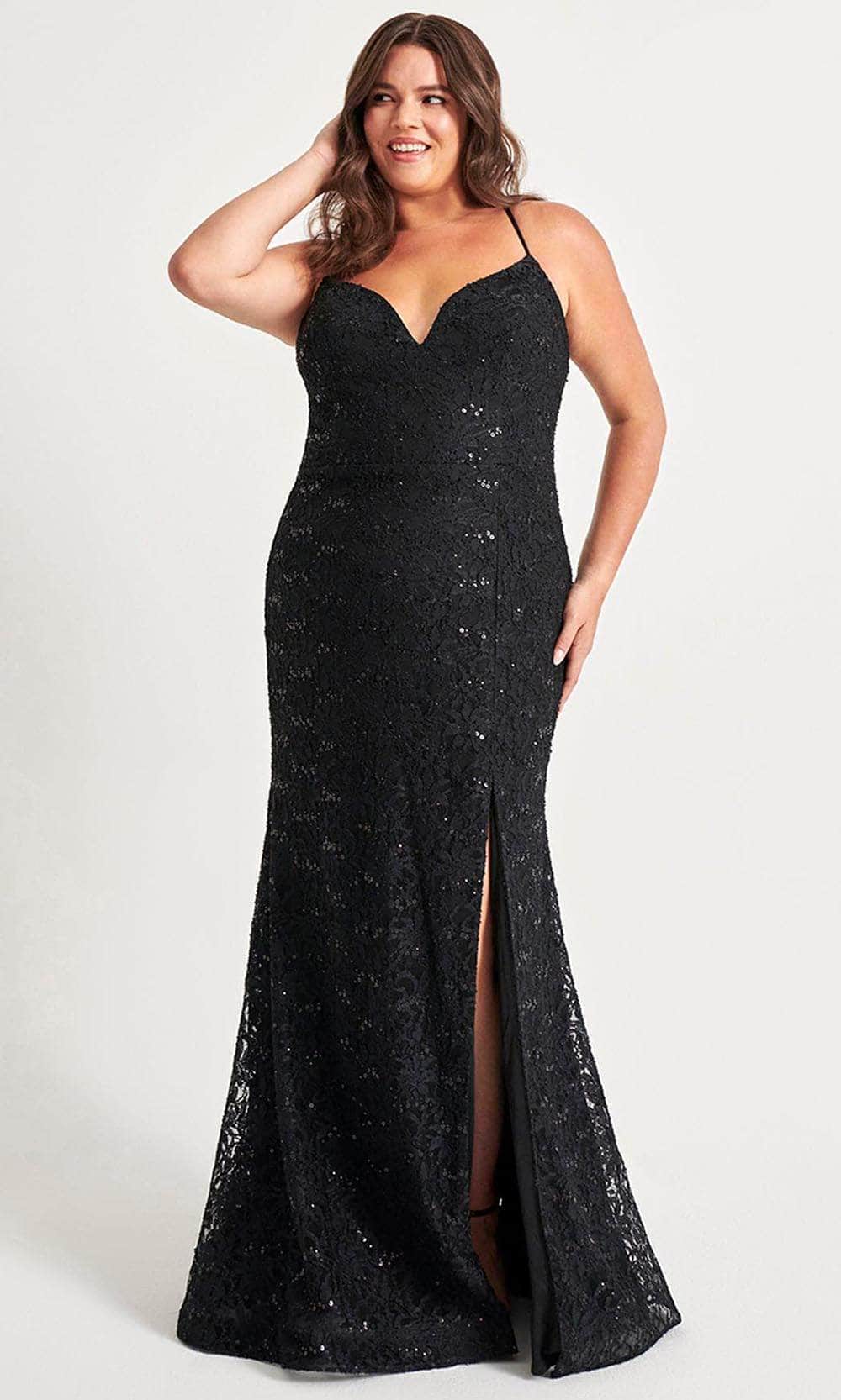 Faviana 9546 - Lace Gown 12W / Black