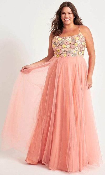 Faviana 9557 - Floral Dress 12W / Spring/Pink