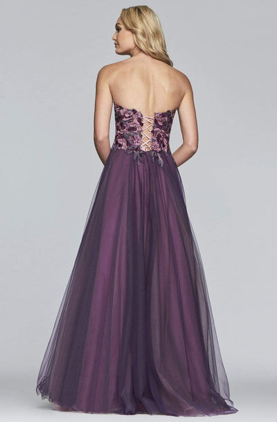 Faviana - s10023 Floral Applique Sweetheart A-line Dress Prom Dresses