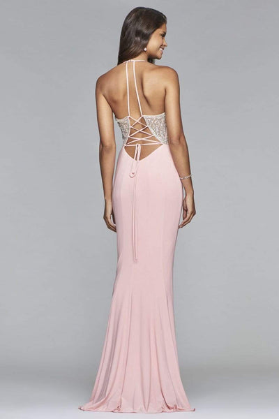 Faviana - s10060 Plunging V-Neckline Jersey Gown Prom Dresses
