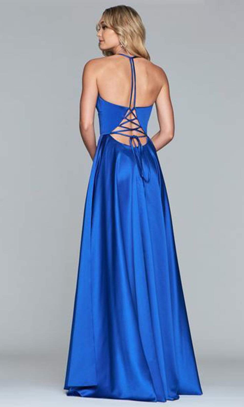 Faviana - S10252 Sleeveless V-neck Satin Ballgown Special Occasion Dress