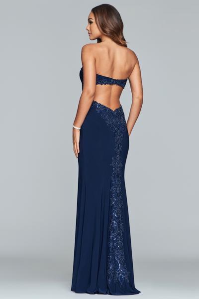 Faviana - S10271 Bead-Embroidered Cutout Strapless Sheath Gown Special Occasion Dress